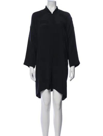 Pre-owned Eskandar Silk Midi Length Dress In Black