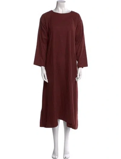 Pre-owned Eskandar Silk Midi Length Dress In Orange