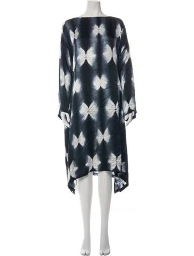 Pre-owned Eskandar Silk Midi Length Dress W/ Tags In Black