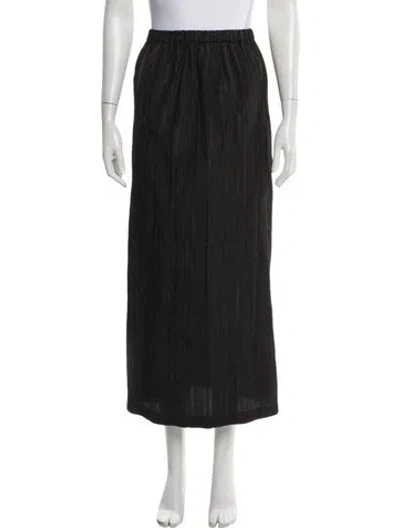 Pre-owned Eskandar Silk Midi Length Skirt In Gray