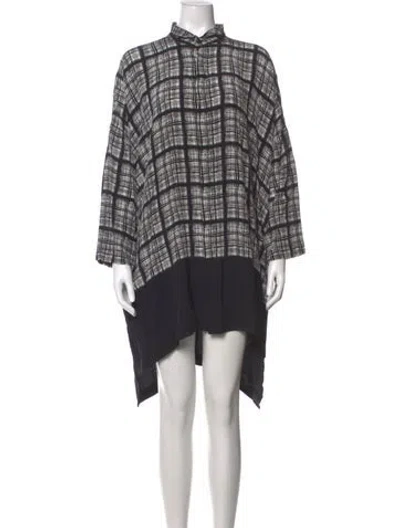 Pre-owned Eskandar Silk Mini Dress In Black