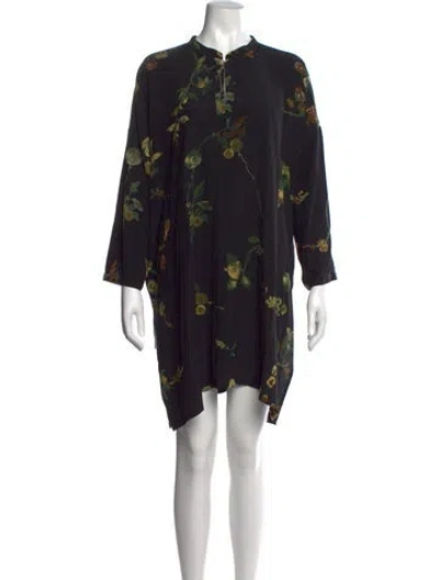 Pre-owned Eskandar Silk Mini Dress In Black