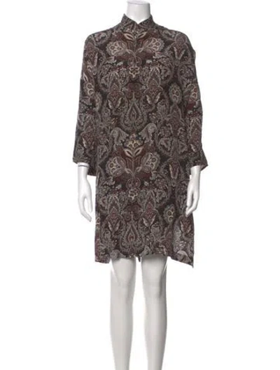 Pre-owned Eskandar Silk Mini Dress In Black