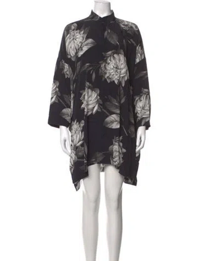Pre-owned Eskandar Silk Mini Dress In Black