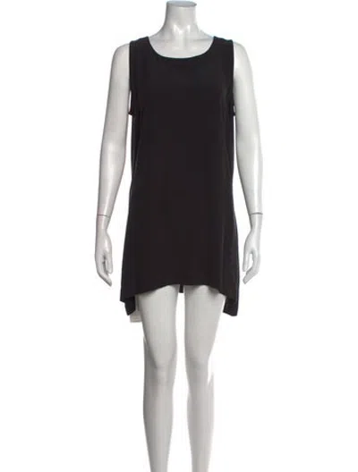 Pre-owned Eskandar Silk Mini Dress In Black