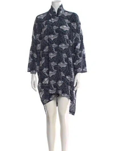 Pre-owned Eskandar Silk Mini Dress In Blue