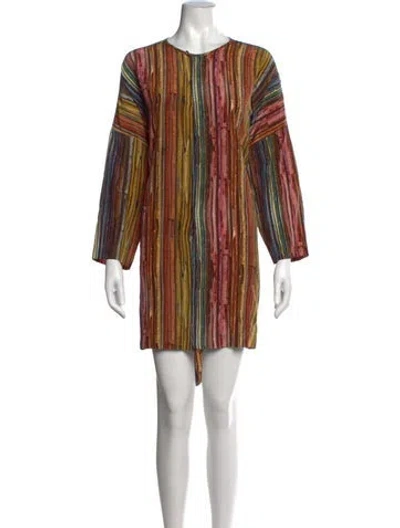 Pre-owned Eskandar Silk Mini Dress In Brown