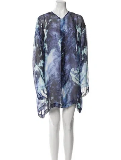 Pre-owned Eskandar Silk Mini Dress In Multi