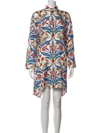 Pre-owned Eskandar Silk Mini Dress In Multicolor
