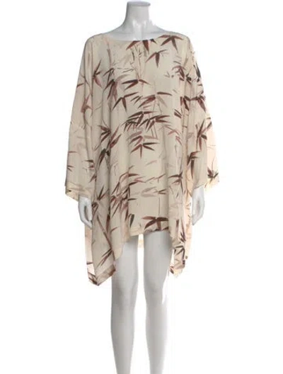 Pre-owned Eskandar Silk Mini Dress In Neutral