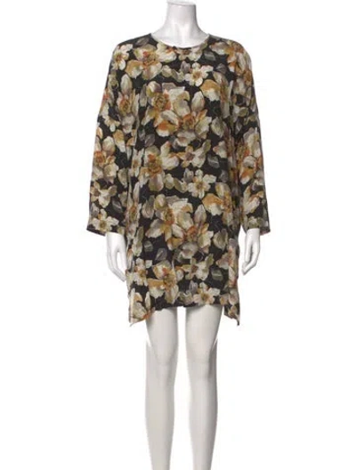 Pre-owned Eskandar Silk Mini Dress In Neutrals