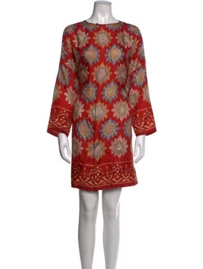 Pre-owned Eskandar Silk Mini Dress In Red