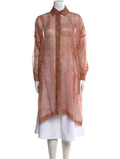 Pre-owned Eskandar Silk Paisley Print Tunic In Multi