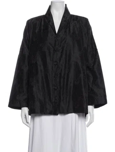 Pre-owned Eskandar Silk Patterned Jacket In Brown