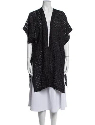 Pre-owned Eskandar Silk Patterned Jacket W/ Tags In Black