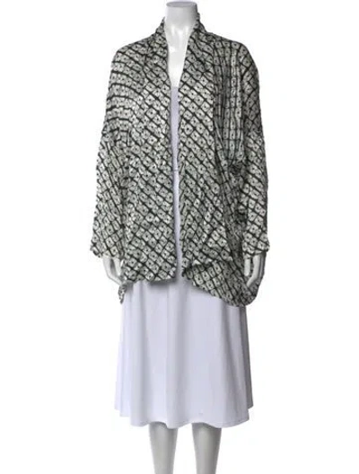 Pre-owned Eskandar Silk Patterned Sweater In Black