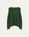Eskandar Silk Plisse A-line Sleeveless Top (mid Plus Length) In Green