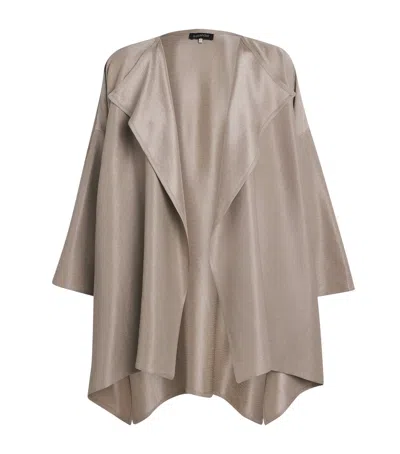 Eskandar Silk Plissé Short Jacket In Pink