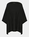 Eskandar Silk Plisse Wide A-line Scoop-neck Top (long Length)