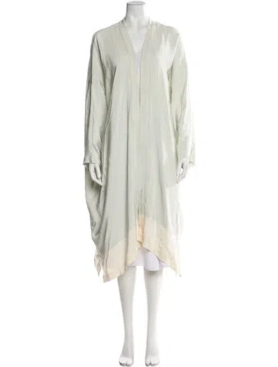 Pre-owned Eskandar Silk Robe In Green