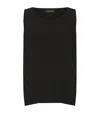 Eskandar Silk Shell Top In Black