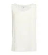 Eskandar Silk Shell Top In White