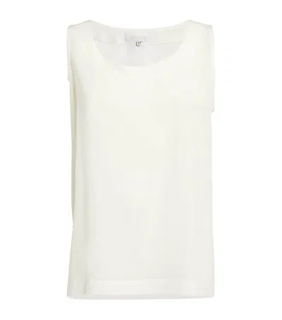 Eskandar Silk Shell Top In White