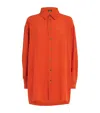 Eskandar Silk Shirt In Orange