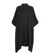 Eskandar Silk Stand-collar Long Kaftan In Black