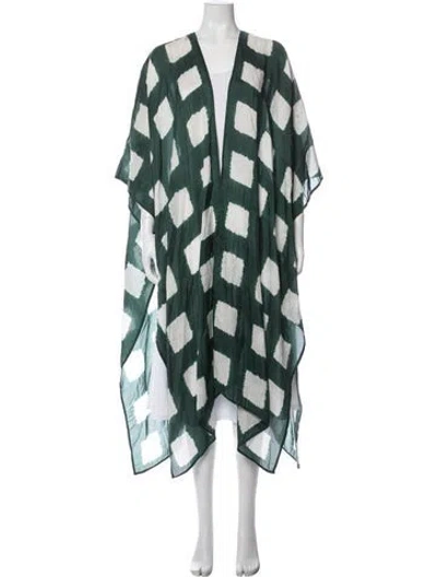 Pre-owned Eskandar Silk Tie-dye Print Robe In Blue