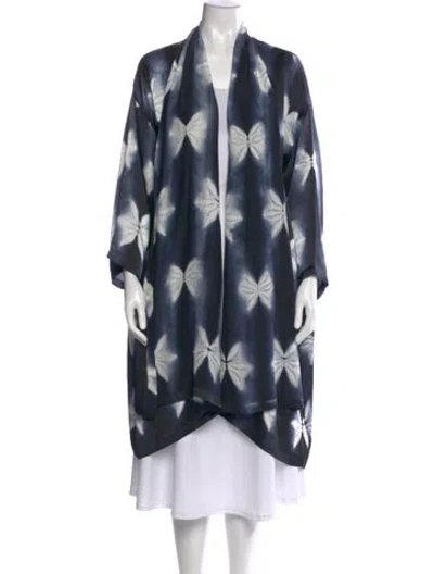 Pre-owned Eskandar Silk Tie-dye Print Sweater In Black