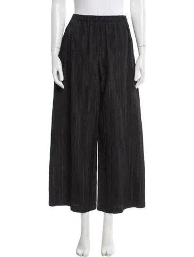 Pre-owned Eskandar Silk Wide Leg Pants In Black