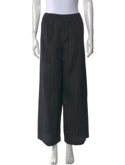 Pre-owned Eskandar Silk Wide Leg Pants In Black