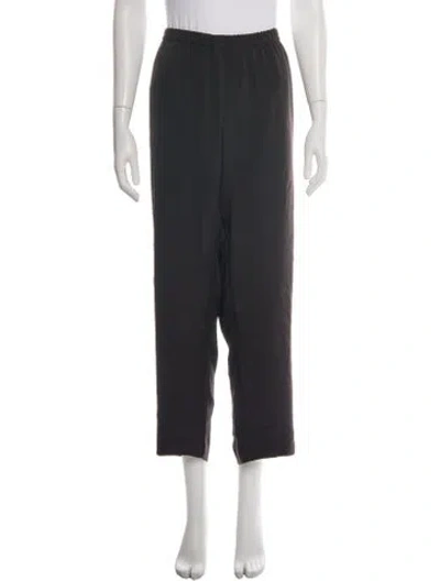 Pre-owned Eskandar Silk Wide Leg Pants In Black