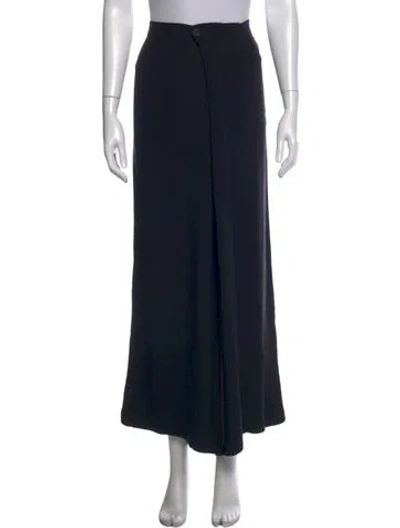 Pre-owned Eskandar Silk Wide Leg Pants In Black