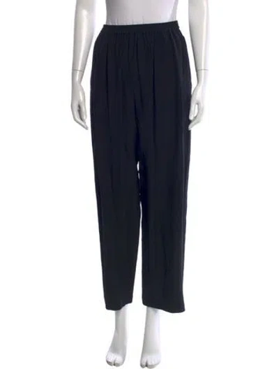 Pre-owned Eskandar Silk Wide Leg Pants In Blue