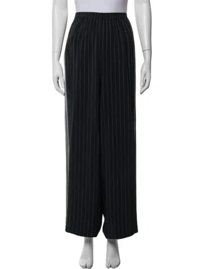 Pre-owned Eskandar Silk Wide Leg Pants In Blue