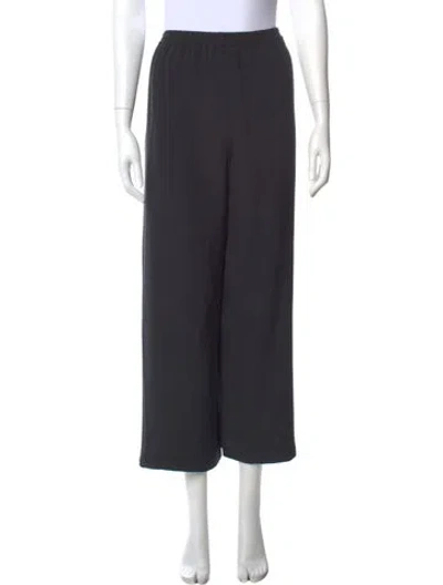 Pre-owned Eskandar Silk Wide Leg Pants In Gray