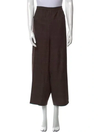 Pre-owned Eskandar Silk Wide Leg Pants In Neutral