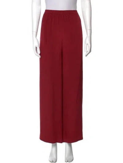 Pre-owned Eskandar Silk Wide Leg Pants In Red