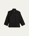 Eskandar Wool-silk-blend Jacket In Black