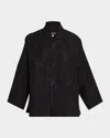 Eskandar Wool-silk-blend Jacket In Black