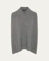 Eskandar Sleeveless A-line Crossover V-neck Sweater (mid Plus Length) In Gray