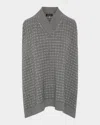 Eskandar Sleeveless A-line Crossover V-neck Sweater (mid Plus Length)
