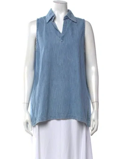 Pre-owned Eskandar Sleeveless Top In Blue