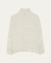 Eskandar Slim Shirt With Collar (regular Length) In Ivory