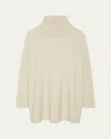 Eskandar Slim Sleeve Monks Top (long Length) In White