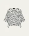 Eskandar Sloped Shoulder Wide A-line Scoop Neck Top (mid Length) In Grey