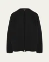 Eskandar Small Jacket Coat Cardigan (short Length) In Black