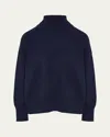 Eskandar Small Long Sleeve High Neck Sweater (mid Length)